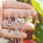 Load image into Gallery viewer, OOAK Osmose pendant #54 ~ with captured plant • Lemon quartz & Peridot (ready to ship)