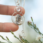 Load image into Gallery viewer, OOAK Osmose pendant #55 ~ with captured plant • Rose Quartz (ready to ship)