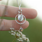 Load image into Gallery viewer, OOAK Osmose pendant #57 ~ with captured plant • Rutilatez Quartz & Labradorite (ready to ship)