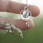 Load image into Gallery viewer, OOAK Osmose pendant #57 ~ with captured plant • Rutilatez Quartz & Labradorite (ready to ship)