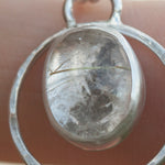 Load image into Gallery viewer, OOAK Osmose pendant #57 ~ with captured plant • Rutilatez Quartz & Labradorite (ready to ship)
