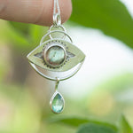 Load image into Gallery viewer, OOAK Healing Tears silver pendant #5 • Labradorite & Kyanite (ready to ship)