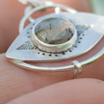 Load image into Gallery viewer, OOAK Healing Tears silver pendant #5 • Labradorite & Kyanite (ready to ship)