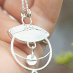 Load image into Gallery viewer, OOAK Healing Tears silver pendant #2 • Dendritic Opal & Kyanite (ready to ship)