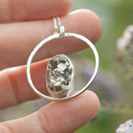 Charger l'image dans la galerie, OOAK Mae pendant in silver #29 • Druzy Pyrite (Ready to ship)