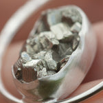 Charger l'image dans la galerie, OOAK Mae pendant in silver #29 • Druzy Pyrite (Ready to ship)