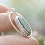 Afbeelding in Gallery-weergave laden, OOAK Mae pendant in silver #47 • Green Jasper (Ready to ship)