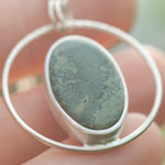 Afbeelding in Gallery-weergave laden, OOAK Mae pendant in silver #48 • Green Jasper (Ready to ship)