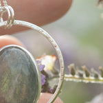 Afbeelding in Gallery-weergave laden, OOAK Mae pendant in silver #45 • Labradorite (Ready to ship)
