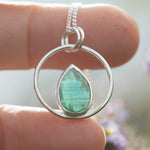 Lade das Bild in den Galerie-Viewer, OOAK Mae pendant in silver #14 • Kyanite (Ready to ship)