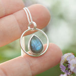 Load image into Gallery viewer, OOAK Mae pendant in silver #38 • Labradorite (Ready to ship)