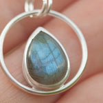Load image into Gallery viewer, OOAK Mae pendant in silver #38 • Labradorite (Ready to ship)