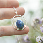 Afbeelding in Gallery-weergave laden, OOAK Mae pendant in silver # 3 • lapis lazuli (Ready to ship)