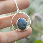 Afbeelding in Gallery-weergave laden, OOAK Mae pendant in silver #4 • lapis lazuli (Ready to ship)