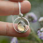 Afbeelding in Gallery-weergave laden, OOAK Mae pendant in silver #6 • lemon quartz (Ready to ship)