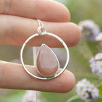 Load image into Gallery viewer, OOAK Mae pendant in silver #26 • Pink Moonstone (Ready to ship)