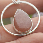 Load image into Gallery viewer, OOAK Mae pendant in silver #26 • Pink Moonstone (Ready to ship)