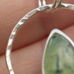 Afbeelding in Gallery-weergave laden, OOAK Mae pendant in silver #50 • Prehnite ~ tourmaline inclusions (Ready to ship)