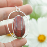 Lade das Bild in den Galerie-Viewer, OOAK Mae pendant in silver #28 • Red Jasper (Ready to ship)