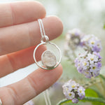 Afbeelding in Gallery-weergave laden, OOAK Mae pendant in silver #8 • Rutilated quartz (Ready to ship)