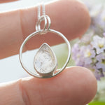 Afbeelding in Gallery-weergave laden, OOAK Mae pendant in silver #9 • Rutilated quartz (Ready to ship)