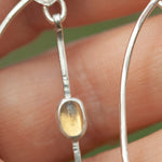 Afbeelding in Gallery-weergave laden, OOAK Selaya silver earrings #3 • leaf, Lemon quartz & Opal (ready to ship)