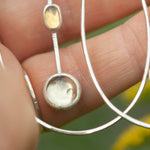 Afbeelding in Gallery-weergave laden, OOAK Selaya silver earrings #3 • leaf, Lemon quartz & Opal (ready to ship)