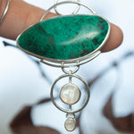 Load image into Gallery viewer, OOAK Aurae pendant #14 • Chrysocolla & White Labradorite (ready to ship)