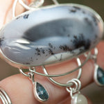 Load image into Gallery viewer, OOAK Aurae pendant #13 • Dendritic Opal, Kyanite & moonstone (ready to ship)