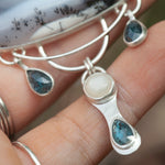 Load image into Gallery viewer, OOAK Aurae pendant #13 • Dendritic Opal, Kyanite & moonstone (ready to ship)