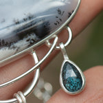 Load image into Gallery viewer, OOAK Aurae pendant #13 • Dendritic Opal, Kyanite & moonstone (ready to ship)