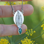 Load image into Gallery viewer, OOAK Leaf necklace #2 • Kyanite (ready to ship)
