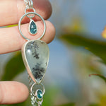Load image into Gallery viewer, OOAK Aurae pendant #9 • Dendritic Opal, Kyanite & tourmaline (ready to ship)