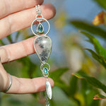 Load image into Gallery viewer, OOAK Aurae pendant #9 • Dendritic Opal, Kyanite & tourmaline (ready to ship)