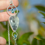 Load image into Gallery viewer, OOAK Aurae pendant #9 • Dendritic Opal, Kyanite & tourmaline (ready to ship)