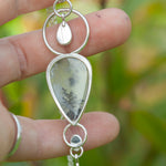Load image into Gallery viewer, OOAK Aurae pendant #9 • Dendritic Opal, Kyanite & tourmaline (ready to ship)