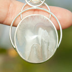 Load image into Gallery viewer, OOAK Aurae pendant #11 • Plume agate & Moonstone (ready to ship)