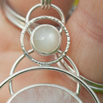 Load image into Gallery viewer, OOAK Aurae pendant #11 • Plume agate & Moonstone (ready to ship)