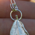 Load image into Gallery viewer, OOAK Phillyrea latifolia Leaf pendant in silver #9 (ready to ship)