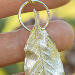Load image into Gallery viewer, OOAK Pomegranate Leaf pendant in silver #13 (ready to ship)