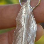 Load image into Gallery viewer, OOAK Pomegranate Leaf pendant in silver #13 (ready to ship)