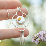 Afbeelding in Gallery-weergave laden, OOAK • Silver Pebble pendant with Ethiopian Opal #6 (ready to ship)