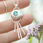 Cargar imagen en el visor de la galería, OOAK • Silver Pebble pendant with Kyanite #7 (ready to ship)