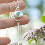 Cargar imagen en el visor de la galería, OOAK • Silver Pebble pendant with Kyanite #7 (ready to ship)