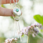 Load image into Gallery viewer, OOAK • Silver Pebble pendant with Kyanite #8 (ready to ship)