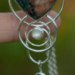 Load image into Gallery viewer, OOAK Aurae pendant #8 • Azurite Chrysocolla, Kyanite & White Labradorite (ready to ship)