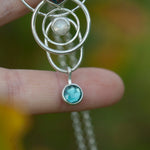 Load image into Gallery viewer, OOAK Aurae pendant #8 • Azurite Chrysocolla, Kyanite & White Labradorite (ready to ship)