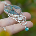 Load image into Gallery viewer, OOAK Aurae pendant #8 • Azurite Chrysocolla, Kyanite & White Labradorite (ready to ship)