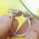Load image into Gallery viewer, OOAK Nalae, organic ring in silver #16 • Adjustable ~ size 54 (ready-to-ship)