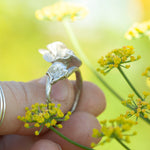 Load image into Gallery viewer, OOAK Nalae, organic ring in silver #4 • Adjustable ~ size 54 (ready-to-ship)